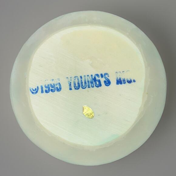 1995 Young’s White Angel Tea Set Collection Miniature Figurines w/ Box Preowned - Picture 7 of 7